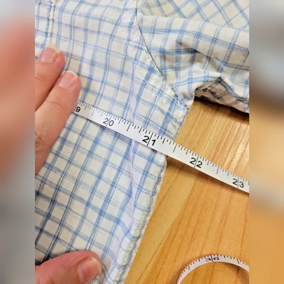 Calvin Klein Jeans windowpane plaid short sleeve button down shirt - Picture 6 of 9